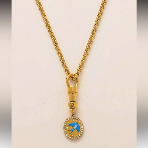 Blue bird Pendant Necklace N954 - Picture 1 of 4